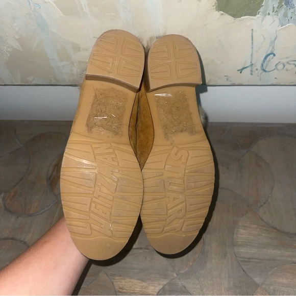 Stuart Weitzman Blizzard Genuine Mink and Suede Boots Cottagecore Prarie Sz 5.5 - Picture 9 of 11